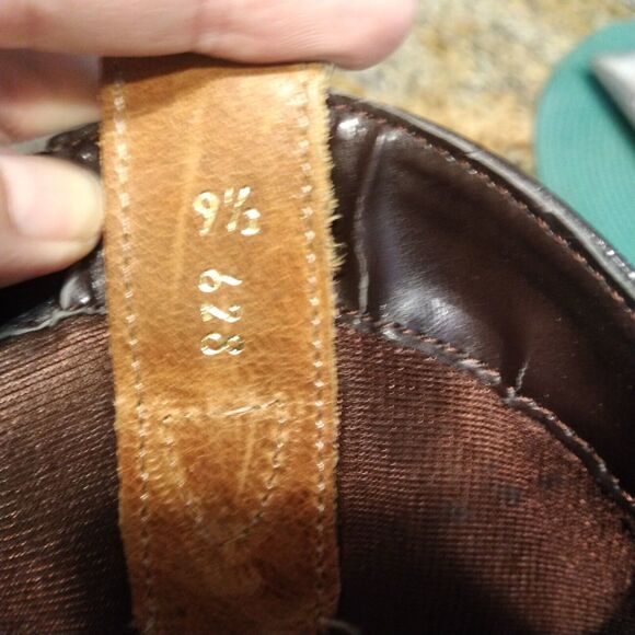 Oak Tree Farms 628 Women's Size 9.5 Brown Leather Cowboy Western Tassel Boots - Picture 9 of 12